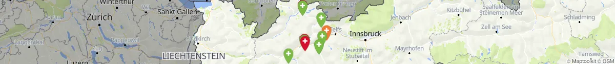 Map view for Pharmacies emergency services nearby Tannheim (Reutte, Tirol)